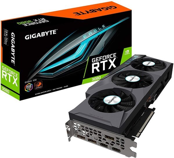 

Видеокарта GIGABYTE GeForce RTX3080 10GB GDDR6 EAGLE LHR (GV-N3080EAGLE-10GD2.0)