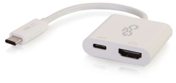 

Адаптер C2G USB-C на HDMI/USB-C с зарядкой белый (CG80493)