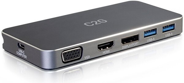 

Док станция C2G USB-C HDMI, DP, VGA, USB, Power Delivery до 65W (CG84439)