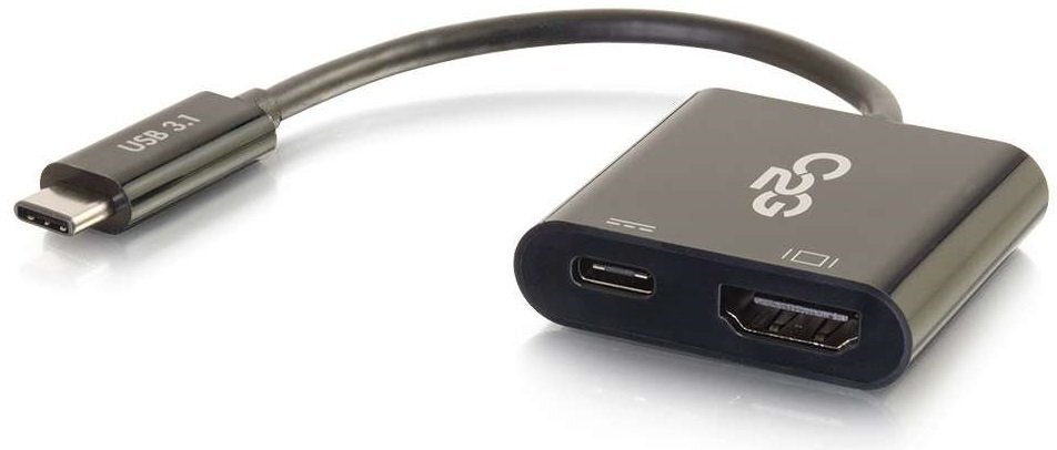 

Адаптер C2G USB-C на HDMI/USB-C с зарядкой черный (CG80492)