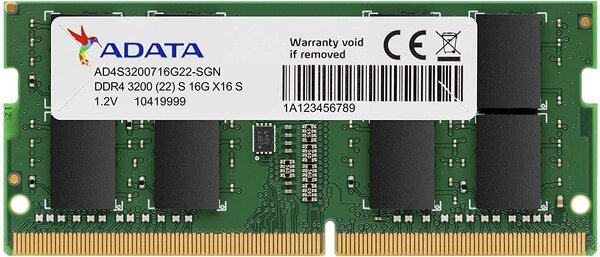

Память для ноутбука ADATA DDR4 3200 16GB SO-DIMM (AD4S320016G22-SGN)