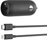Автомобільне ЗУ Belkin Car Charger 20W PD, USB-C – Lightning 1.2m, Black (CCA003bt04BK)фото