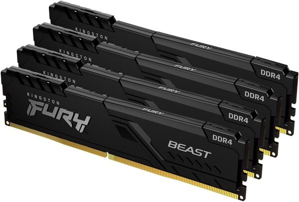 

Память для ПК Kingston DDR4 2666 32GB KIT (8GBx4) Kingston FURY Beast Black (KF426C16BBK4/32)