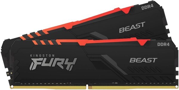 

Память для ПК Kingston DDR4 3600 32GB KIT (16GBx2) Kingston FURY Beast RGB (KF436C18BBAK2/32)