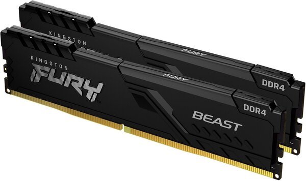 

Память для ПК Kingston DDR4 2666 8GB KIT (4GBx2) Kingston Fury Beast (KF426C16BBK2/8)