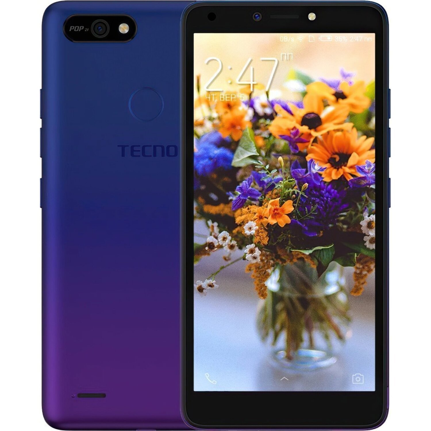 Смартфон TECNO POP 2F (B1G) 1/16GB Dawn Blueфото