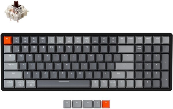 

Клавиатура KEYCHRON K4 100 keys, Aluminum Frame Gateron RGB, Brown (K4C3_KEYCHRON)