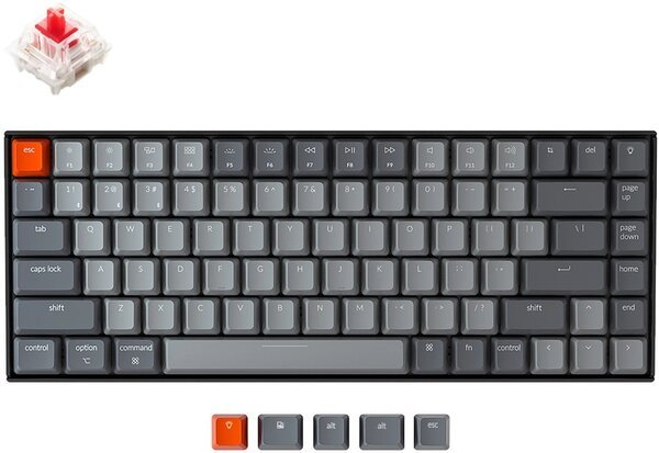 

Клавиатура KEYCHRON K2 84 keys, Gateron White LED, Red (K2C1_KEYCHRON)