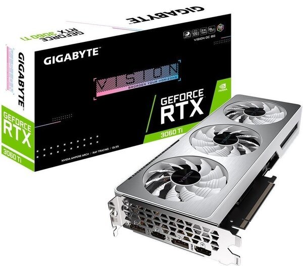 

Видеокарта GIGABYTE GeForce RTX 3060 Ti VISION OC 8G LHR (GV-N306TVISION_OC-8GD)