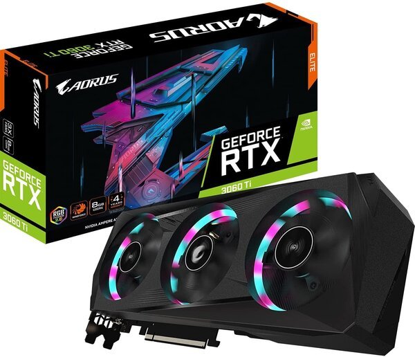 

Видеокарта GIGABYTE GeForce RTX 3060 Ti ELITE 8G AORUS (GV-N306TAORUS_E-8GD)