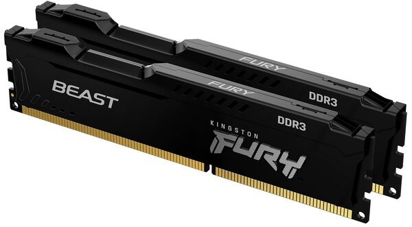

Память для ПК Kingston DDR3 1866 16GB KIT (8GBx2) 1.5V FURY Beast Black (KF318C10BBK2/16)