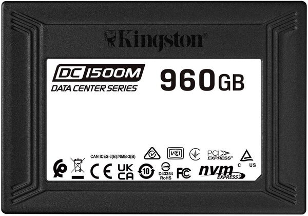 

Твердотельный накопитель SSD U.2 NVMe Kingston DC1500M 960GB Enterprise (SEDC1500M/960G)
