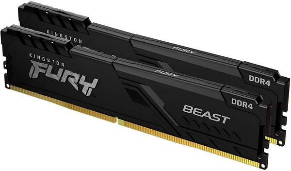 

Память для ПК Kingston DDR4 3000 16GB KIT (8GBx2) Fury Beast Black (KF430C15BBK2/16)