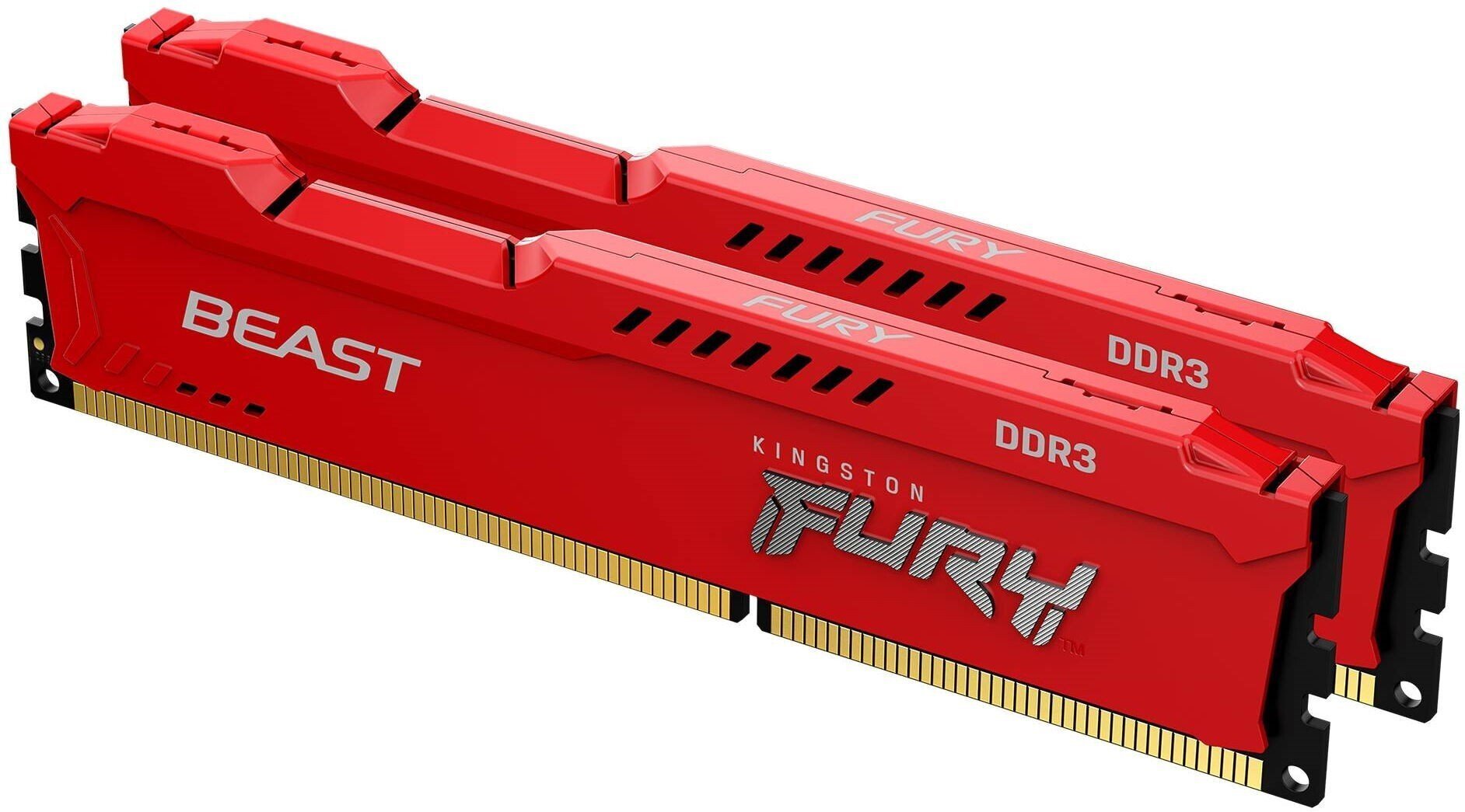 

Память для ПК Kingston DDR3 1600 16GB KIT (8GBx2) FURY Beast Red