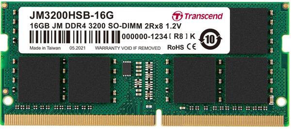 

Память для ноутбука Transcend DDR4 3200 16GB SO-DIMM (JM3200HSB-16G)