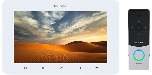 

Комплект видеодомофона Slinex SM-07HD White + Вызывная панель Slinex ML-20HD Silver Black
