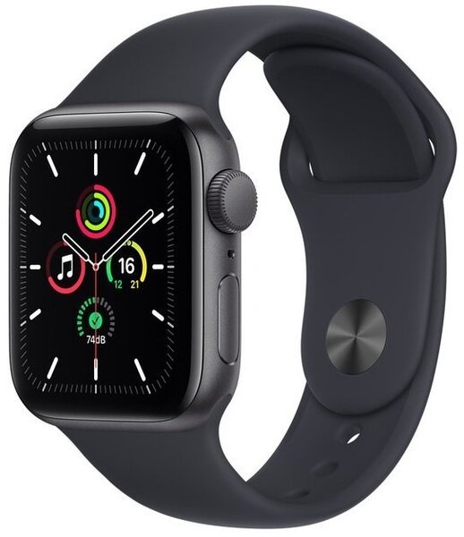 Акція на Смарт-часы Apple Watch SE Space Gray 40mm Midnight Sport Band від MOYO