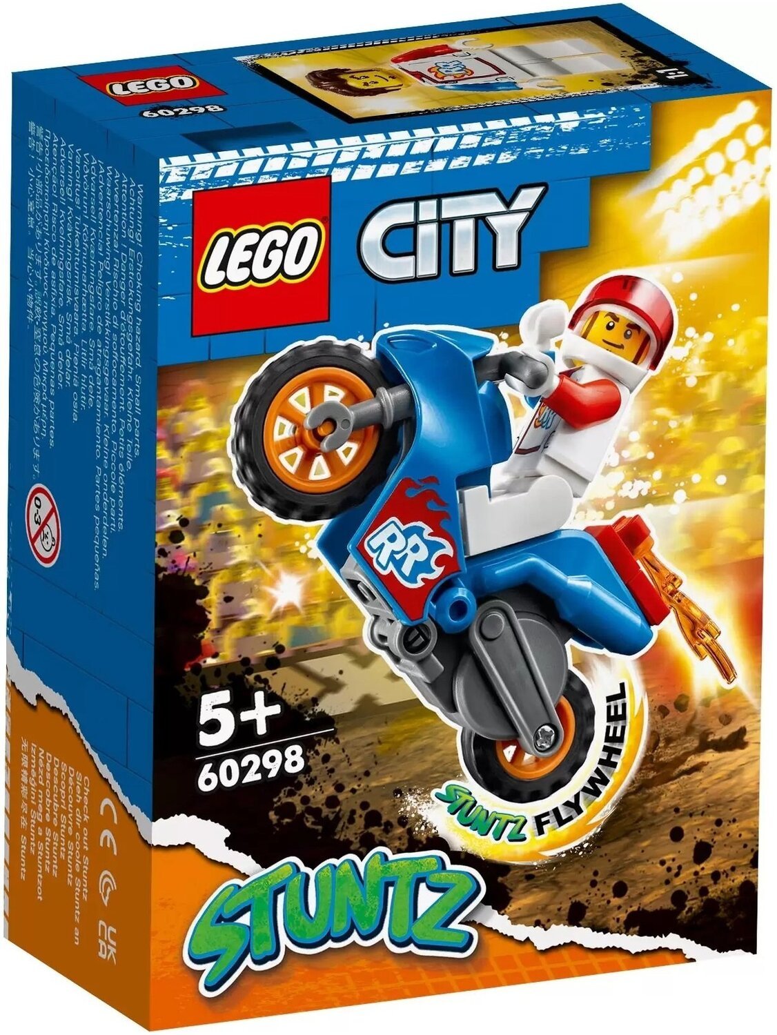 LEGO 60298 City Stunt Реактивный трюковый мотоцикл фото 