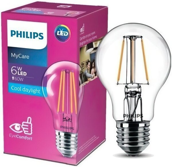 

Лампа светодиодная Philips LED Classic 6-60W A60 E27 865 CL NDAPR (929001974613)