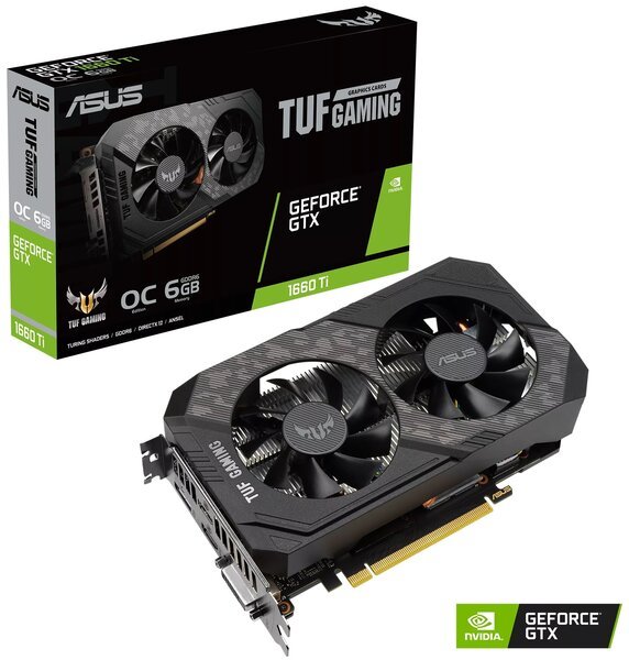 

Видеокарта ASUS GeForce GTX1660TI 6GB GDDR6 TUF EVO GAMING (TUF-GTX1660TI-O6G-EVO-GA)