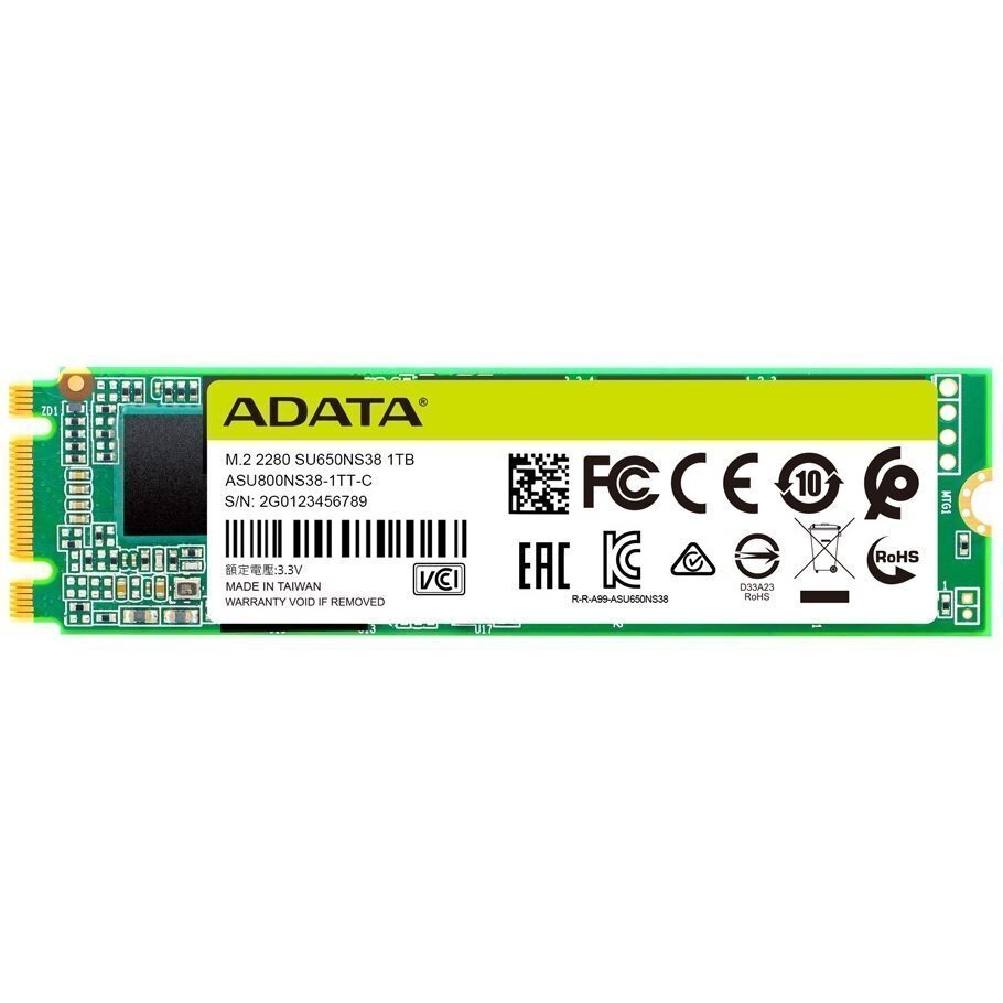 Акція на SSD накопитель ADATA SATA M.2 1TB SU650 2280 3D TLC (ASU650NS38-1TT-C) від MOYO