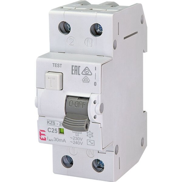 

Дифференциальный автомат ETI, KZS-2M C 25/0,03 тип AC (10kA)