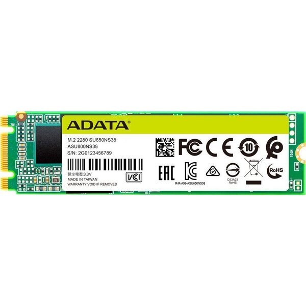 

SSD накопитель ADATA SATA M.2 256GB SU650 2280 3D TLC (ASU650NS38-256GT-C)