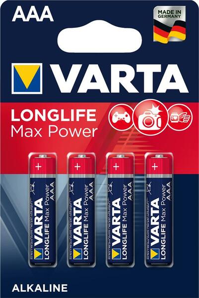 

Батарейка VARTA MAX TECH AAA Alkaline 1х4 шт. (шт.)