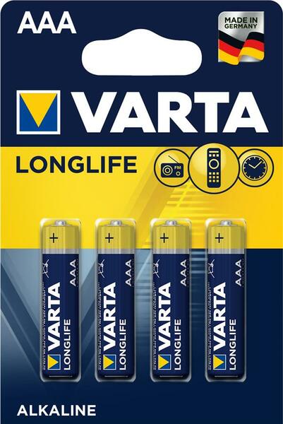 

Батарейка VARTA LONGLIFE AAA Alkaline 1х4 шт. (шт.)