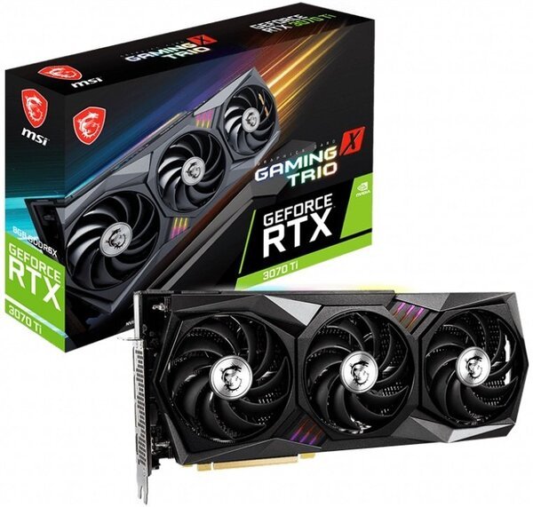 

Видеокарта MSI GeForce RTX3070 Ti 8GB GDDR6 GAMING X TRIO (RTX_3070TI_GAM_X_TRIO_8G)