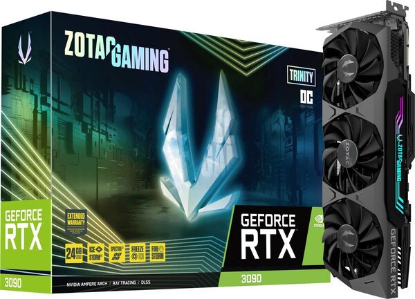 

Видеокарта ZOTAC GAMING GEFORCE RTX 3090 TRINITY OC 24GB GDDR6X (ZT-A30900J-10P)
