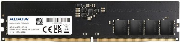 

Память для ПК ADATA DDR5 4800 16GB (AD5U480016G-S)