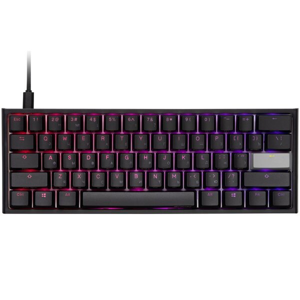 

Игровая клавиатура Ducky One 2 Mini, Cherry Red, RGB LED, UA/RU, Black-White (DKON2061ST-RRUPDAZT1)