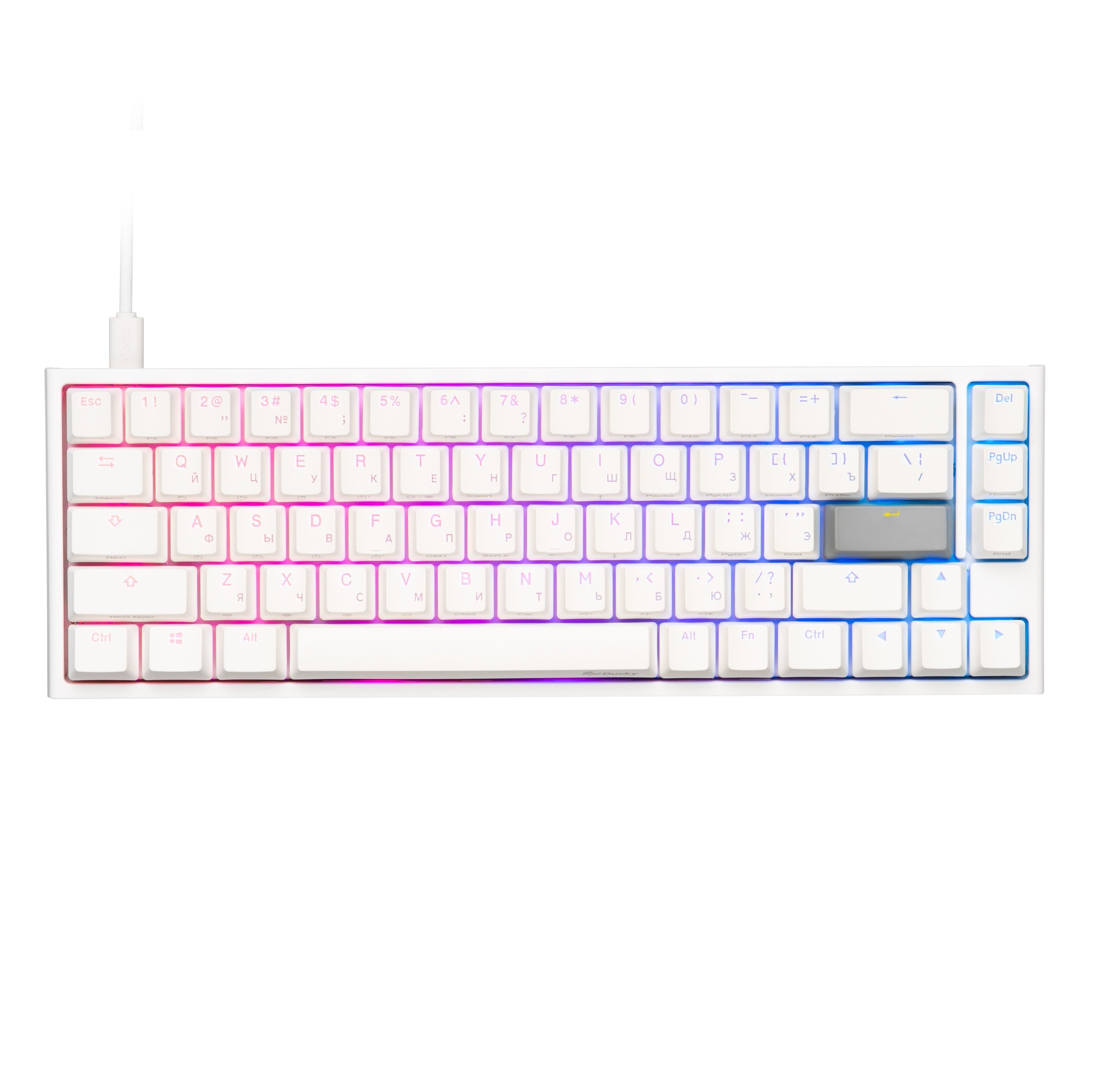 

Игровая клавиатура Ducky One 2 SF, Cherry Speed Silver, RGB LED, RU, White (DKON1967ST-PRUPDWWT1)