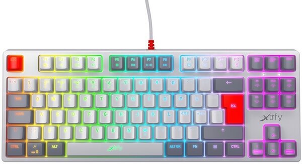 

Клавиатура игровая Xtrfy K4 TKL RGB Kailh Red Ru, Retro