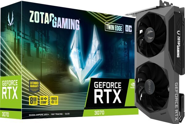 

Видеокарта ZOTAC GAMING GEFORCE RTX 3070 Twin Edge OC LHR GDDR6X (ZT-A30700H-10PLHR)