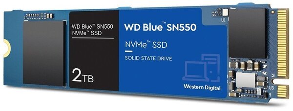 

SSD накопитель WD M.2 NVMe PCIe 3.0 4x 2TB SN550 Blue 2280 (WDS200T2B0C)
