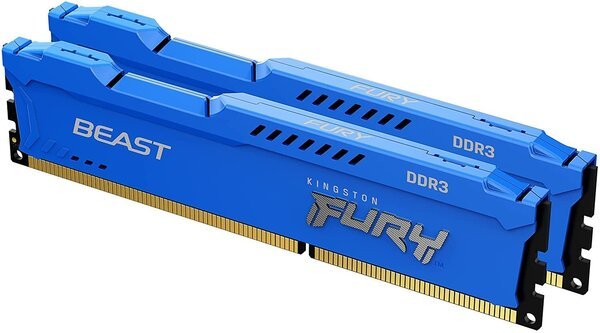 Акція на Память для ПК Kingston DDR3 1866 8GB KIT (4GBx2) 1.5V FURY Beast Blue (KF318C10BK2/8) від MOYO
