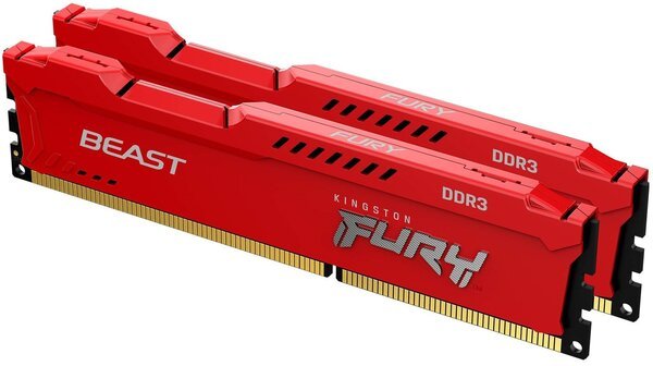

Память для ПК Kingston DDR3 1600 8GB KIT (4GBx2) FURY Beast Red (KF316C10BRK2/8)