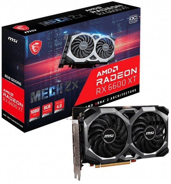 

Видеокарта MSI Radeon RX 6600 XT 8GB DDR6 MECH 2X OC V1 (RX6600XT_MECH_2X_8G_OCV1)