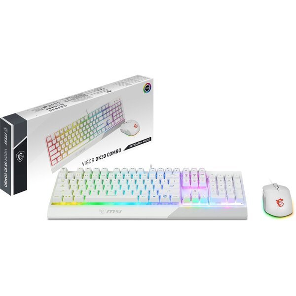 Игровая клавиатура и мышка MSI Vigor GK30 COMBO WHITE UA (S11-04UA302-CLA)