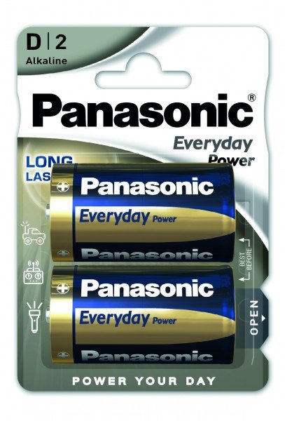 

Батарейка Panasonic EVERYDAY POWER D BLI 2 ALKALINE (LR20REE/2BR)