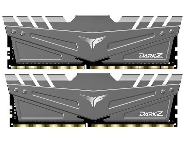 Акція на Память для ПК Team DDR4 3200 16GB KIT (8GBx2) T-FORCE DARK Z Grey (TDZGD416G3200HC16CDC01) від MOYO