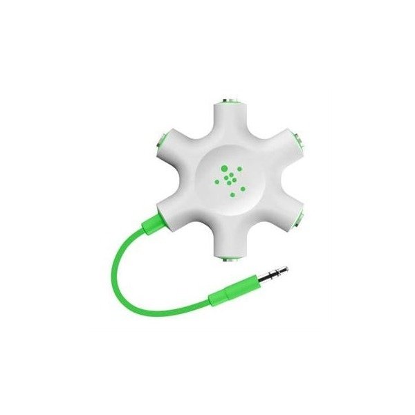 

Разветвитель для наушников (jack 3.5мм/jack 3.5мм x5) Belkin Rockstar Green (F8Z274btGRN)