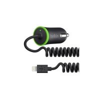 Зарядний пристрій Belkin USB MicroCharger (12V + LIGHTNING сable, USB 2.1Amp), Чорний (F8J074btBLK)