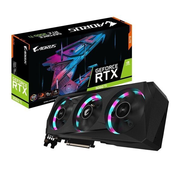 

Видеокарта GIGABYTE GeForce RTX 3060 Ti ELITE 8G AORUS LHR (GV-N306TAORUS_E-8GD_2.0)