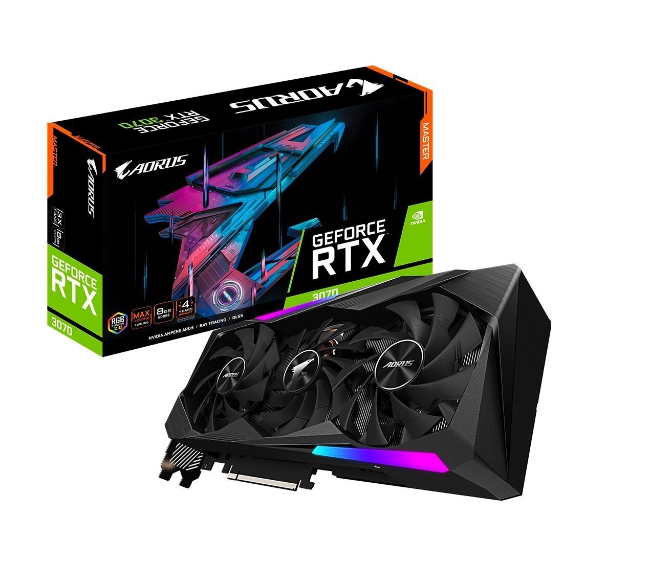 

Видеокарта GIGABYTE GeForce RTX3070 8GB GDDR6 AORUS MASTER LHR (GV-N3070AORUS_M-8GD_2.0)