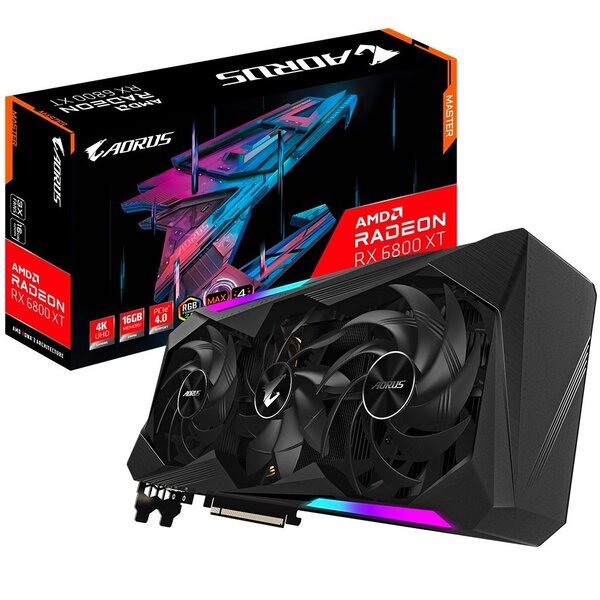 

Видеокарта GIGABYTE Radeon RX 6800 XT 16GB GDDR6 AORUS MASTER (GV-R68XTAORUS_M-16GD)