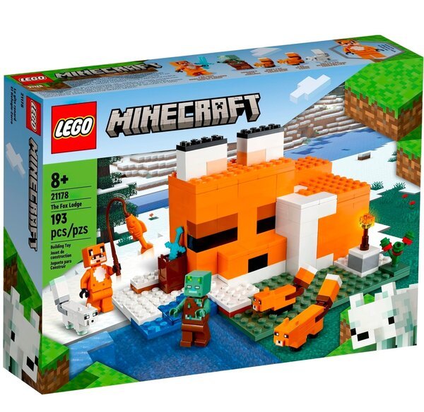  Конструктор LEGO Minecraft 21178 Лисья хижина, 193 дет. 