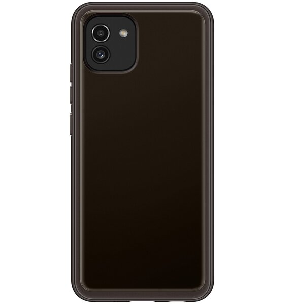 Акція на Чехол Samsung для Galaxy A03 Soft Clear Cover Black (EF-QA035TBEGRU) від MOYO